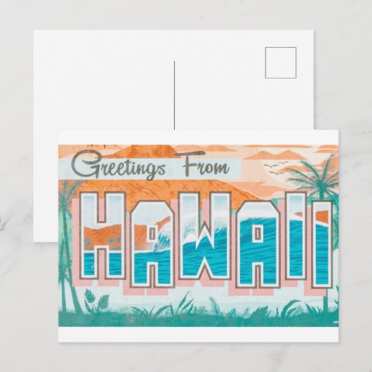 Grüße aus Hawaii Postkarte (Vorne/Hinten)