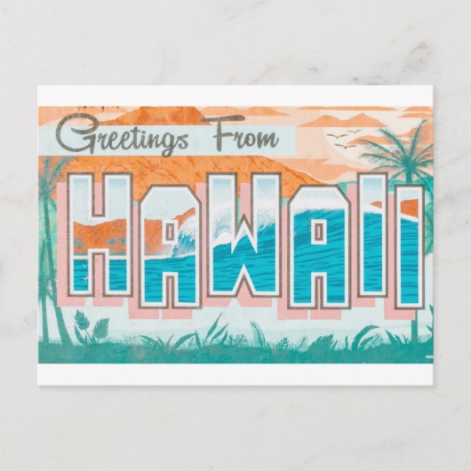 Grüße aus Hawaii Postkarte (Vorderseite)