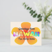 Grüße aus Hawaii Postkarte (Stehend Vorderseite)