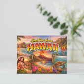 Grüße aus Hawaii Postkarte (Stehend Vorderseite)