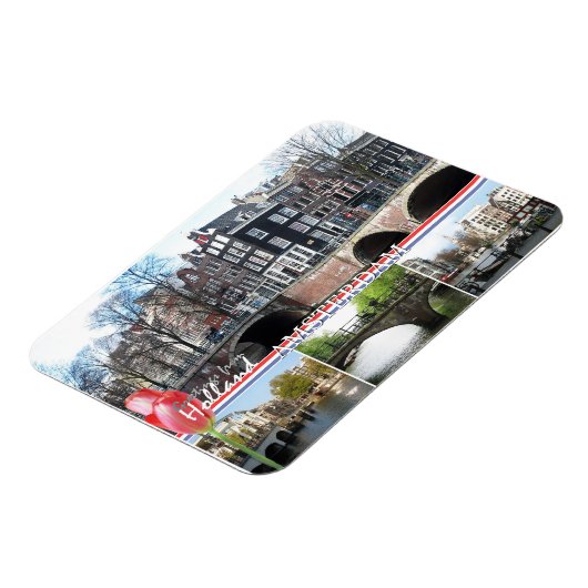 Grüße aus Holland - Amsterdam Flexible Magnet (Linke Seite)