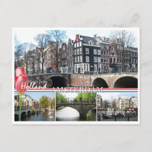 Grüße aus Holland - Amsterdam Postcard Postkarte