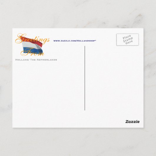 Grüße aus Holland Postkarte (Rückseite)