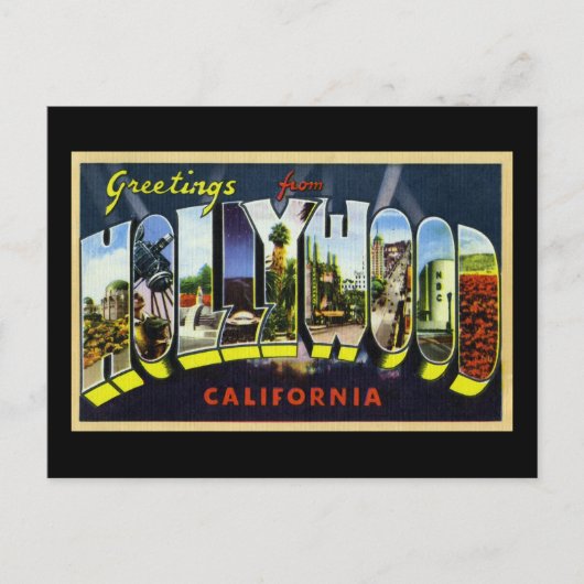 Grüße aus Hollywood California Postkarte (Vorderseite)