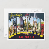 Grüße aus Hollywood California Postkarte (Vorne/Hinten)