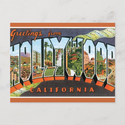 Grüße aus Hollywood Postkarte (Vorderseite)