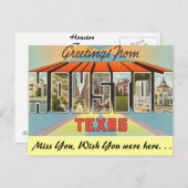 Grüße aus Houston Postkarte (Vorne/Hinten)