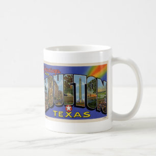 Grüße aus Houston TX Vintage Postkarten Tasse