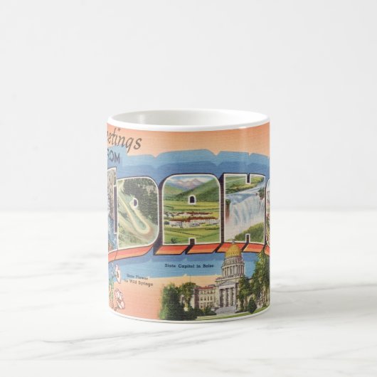 Grüße aus Idaho Kaffeetasse (Mittel)