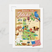 Grüße aus Idaho Postkarte (Vorne/Hinten)