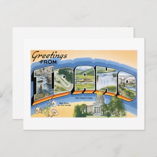 Grüße aus Idaho! Postkarte (Vorne/Hinten)