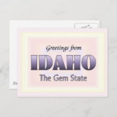 Grüße aus Idaho Postkarte (Vorne/Hinten)