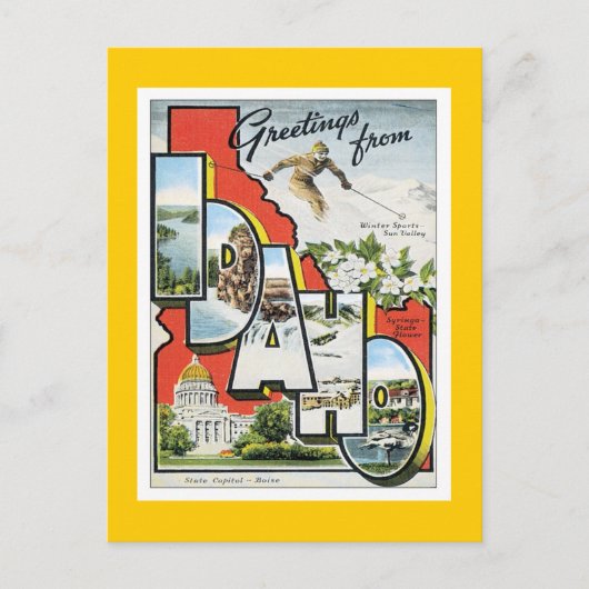 Grüße aus Idaho Postkarte (Vorderseite)