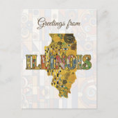 Grüße aus Illinois Postkarte (Vorderseite)