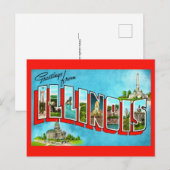 Grüße aus Illinois Postkarte (Vorne/Hinten)