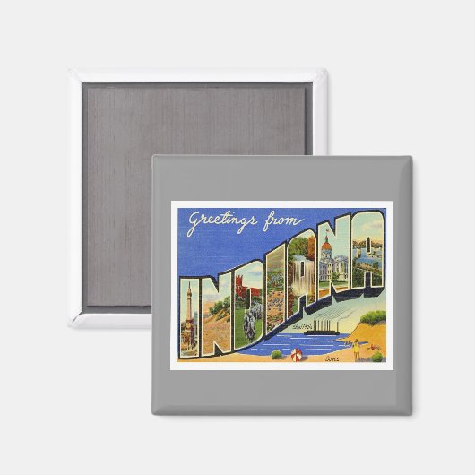 Grüße aus Indiana Magnet (Vorderseite/Rückseite)