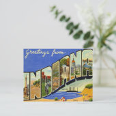 Grüße aus Indiana Postkarte (Stehend Vorderseite)