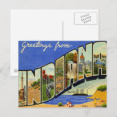 Grüße aus Indiana Postkarte (Vorne/Hinten)