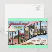 Grüße aus Indiana ! Postkarte (Vorne/Hinten)