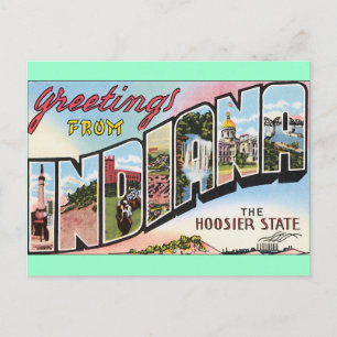 Grüße aus Indiana ! Postkarte