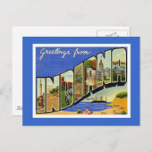 Grüße aus Indiana Postkarte (Vorne/Hinten)