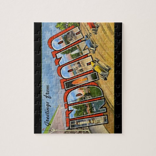 Grüße aus Indiana Retro Puzzle (Vertikal)