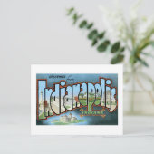 Grüße aus Indianapolis, Indiana! Postkarte (Stehend Vorderseite)