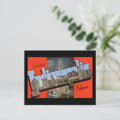 Grüße aus Indianapolis Indiana Postkarte (Stehend Vorderseite)