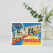 Grüße aus Indianapolis, Indiana Travel Postkarte (Stehend Vorderseite)