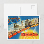 Grüße aus Indianapolis, Indiana Travel Postkarte (Vorne/Hinten)