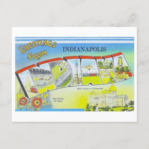 Grüße aus Indianapolis, Indiana Vintag Postkarte