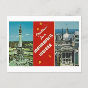 Grüße aus Indianapolis, Indiana Vintage Postkarte