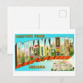 Grüße aus Indianapolis Large Letter Postkarte (Vorne/Hinten)