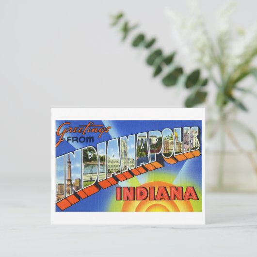 Grüße aus Indianapolis Postkarte (Stehend Vorderseite)