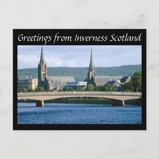 Grüße aus Inverness Schottland Postkarte (Vorderseite)