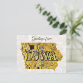 Grüße aus Iowa Postkarte (Stehend Vorderseite)