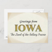 Grüße aus Iowa Postkarte (Vorne/Hinten)