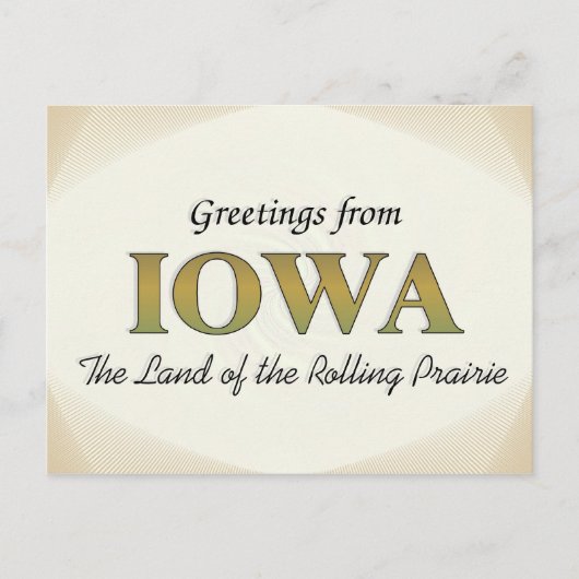Grüße aus Iowa Postkarte (Vorderseite)
