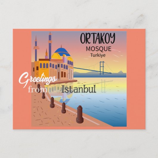 Grüße aus Istanbul Türkei Postkarte (Vorderseite)
