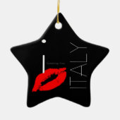 Grüße aus Italien Red Lipstick Liebe Kiss Keramikornament (Vorne)