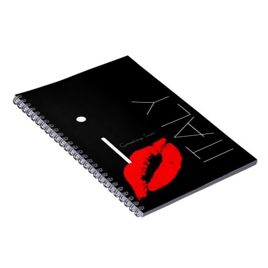 Grüße aus Italien Red Lipstick Liebe Kiss Notizblock (Rechte Seite)