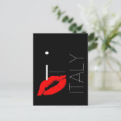 Grüße aus Italien Red Lipstick Liebe Kiss Postkarte (Stehend Vorderseite)