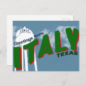 Grüße aus Italien (Texas) Postkarte (Vorne/Hinten)