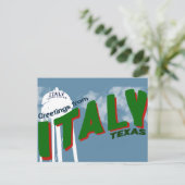 Grüße aus Italien (Texas) Postkarte (Stehend Vorderseite)