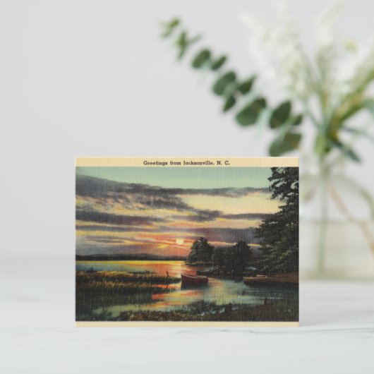 Grüße aus Jacksonville, North Carolina Postkarte (Stehend Vorderseite)