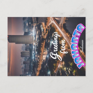 Grüße aus Jakarta Indonesien Postkarte