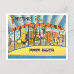 Grüße aus Jamestown, North Dakota Reise Postkarte