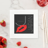 Grüße aus Japan Red Lipstick Kiss Serviette (Beispiel)