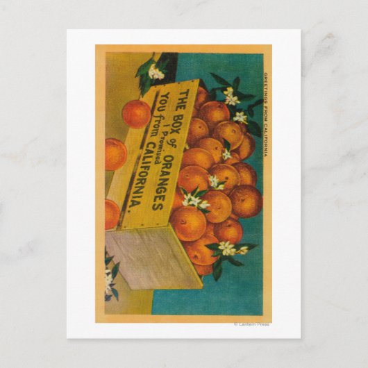 Grüße aus Kalifornien, Box of OrangeState Postkarte (Vorderseite)