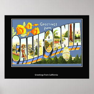 Grüße aus Kalifornien Poster